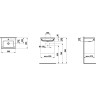 Мини-раковина LAUFEN LIVING SQUARE 50х38 см, c отверстием для смесителя 8.1543.4.000.104.1